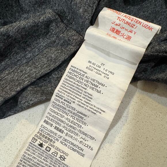 Nike Dri-Fit Toddler Boy 2T Grey Pullover with Hood - Picture 3 of 5